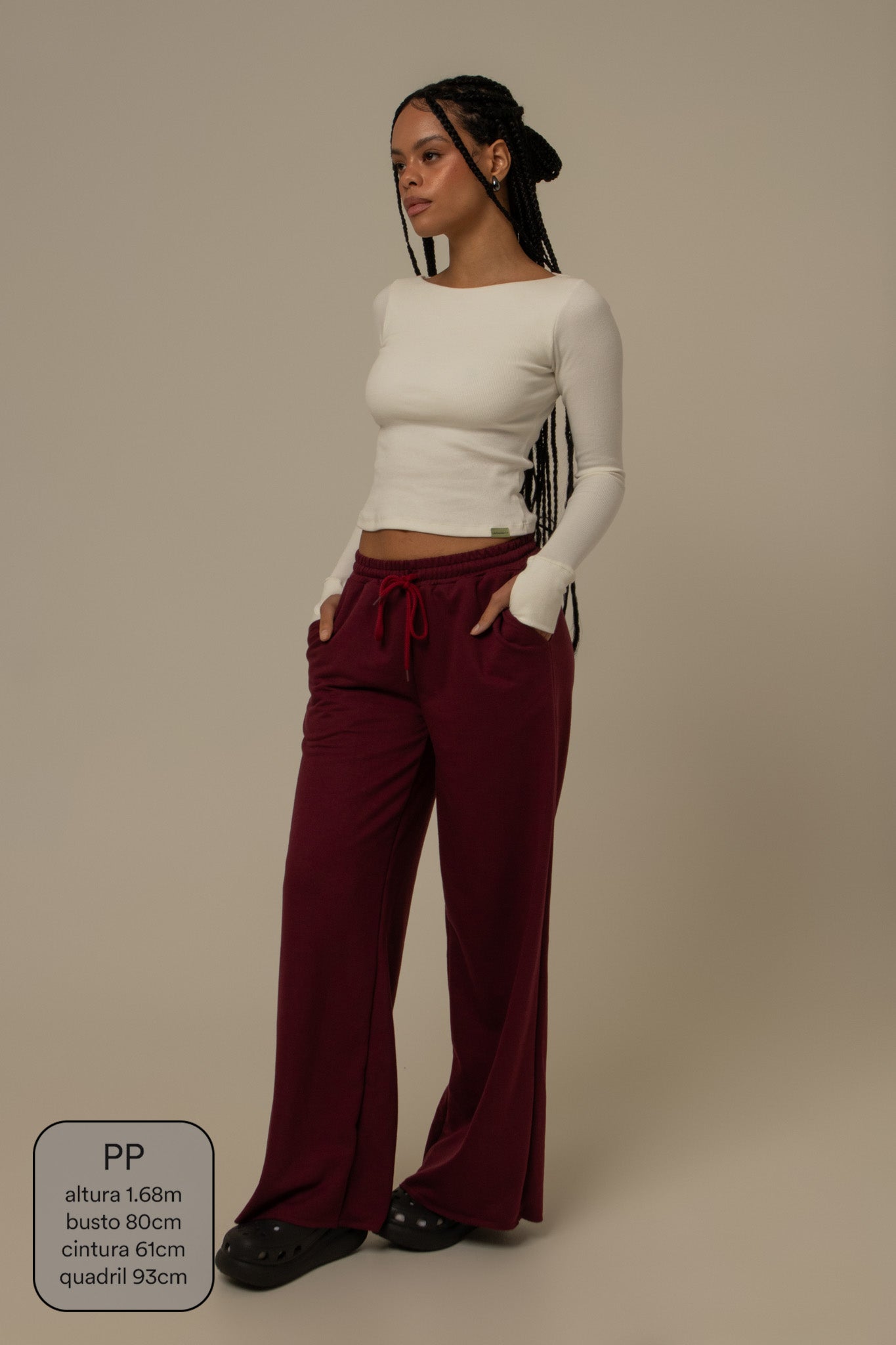 calça de moletom cozy wide