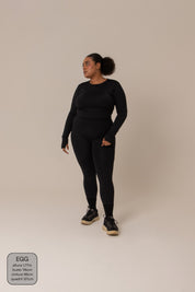 blusa dedinho gym babe | top manga longa fitness