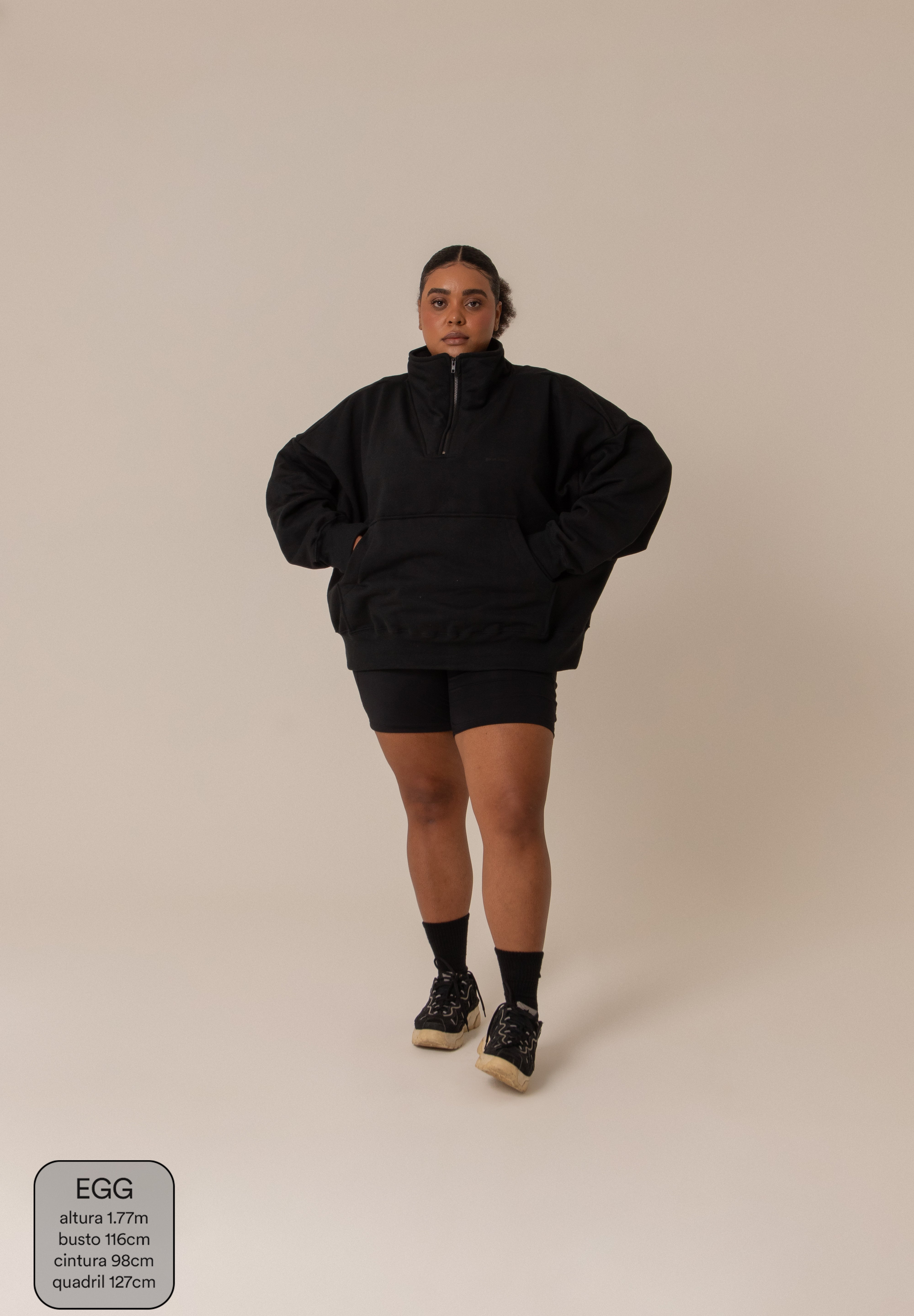 moletom gym babe | casaco gola alta