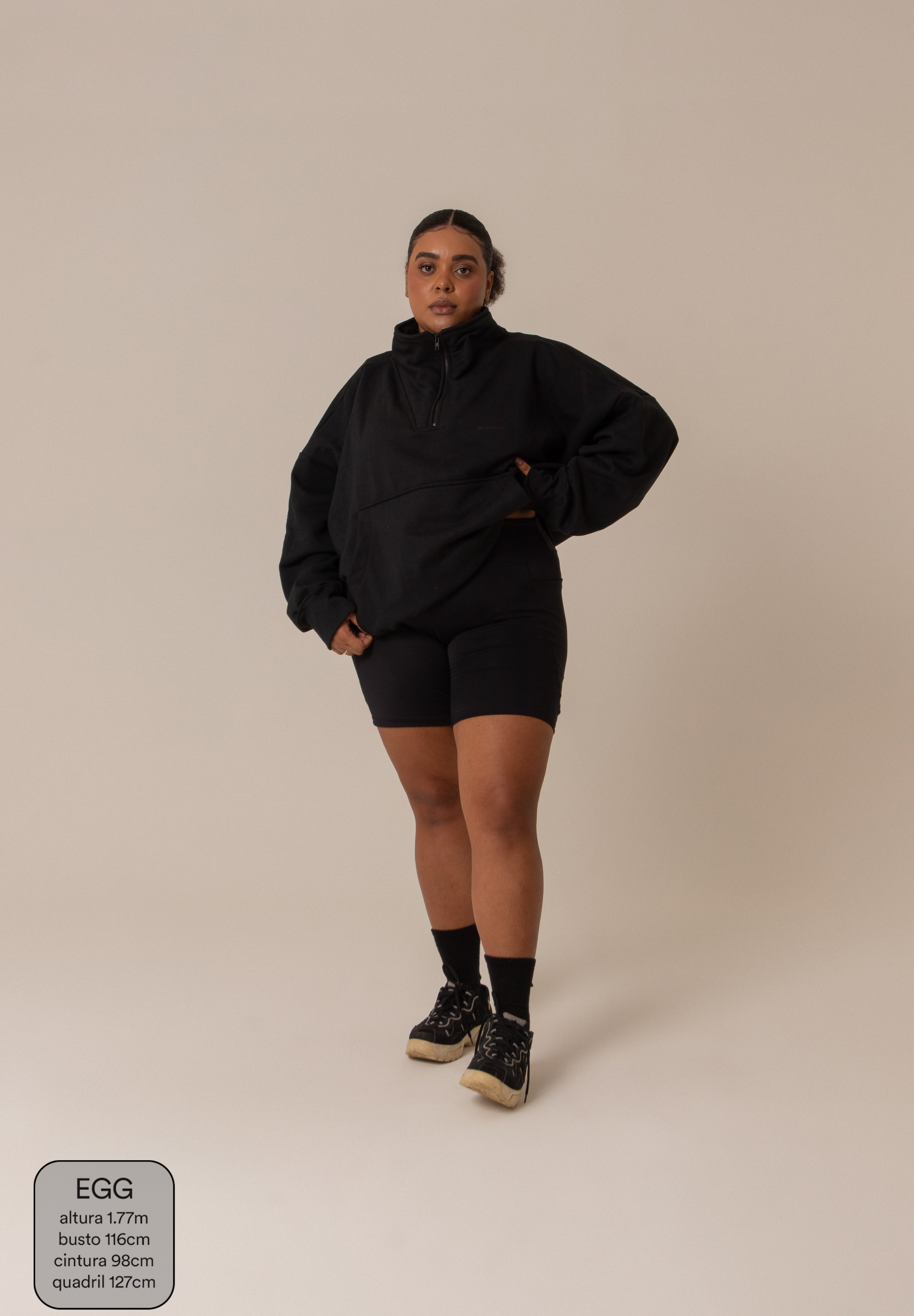 moletom gym babe | casaco gola alta