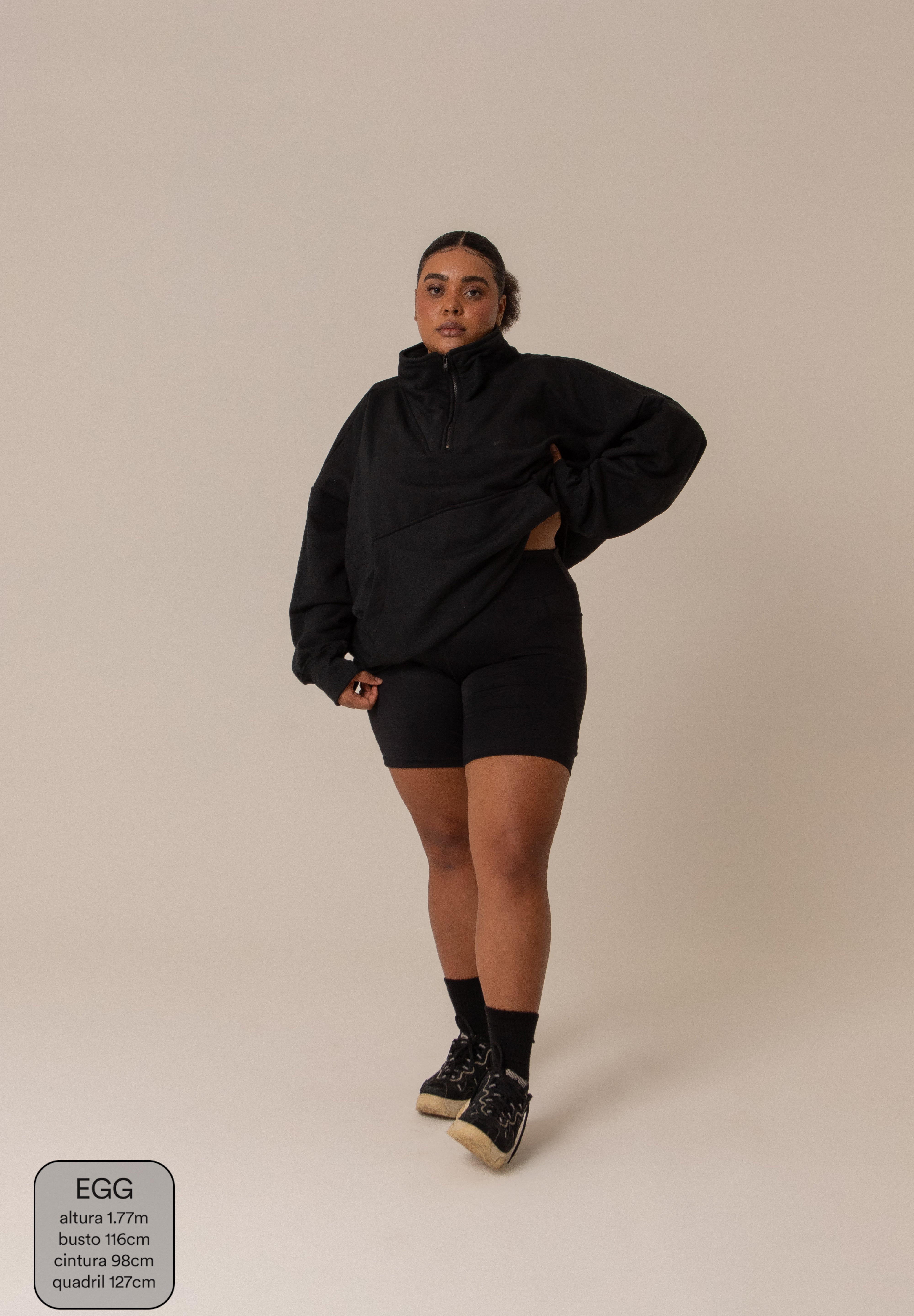 moletom gym babe | casaco gola alta