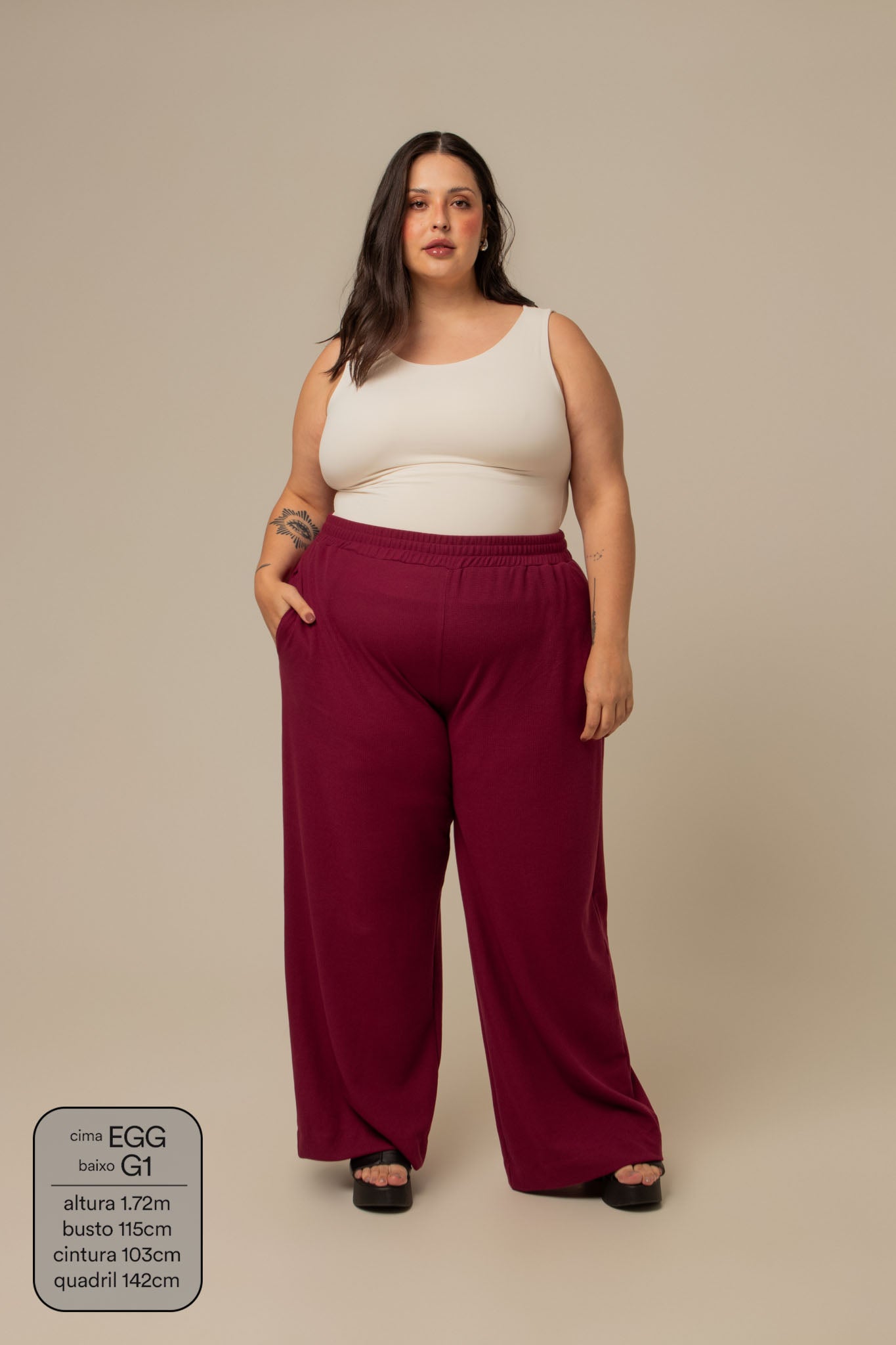 calça comfy clássica | calça waffle reta confortável
