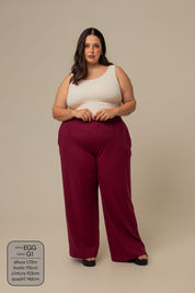 calça comfy clássica | calça waffle reta confortável