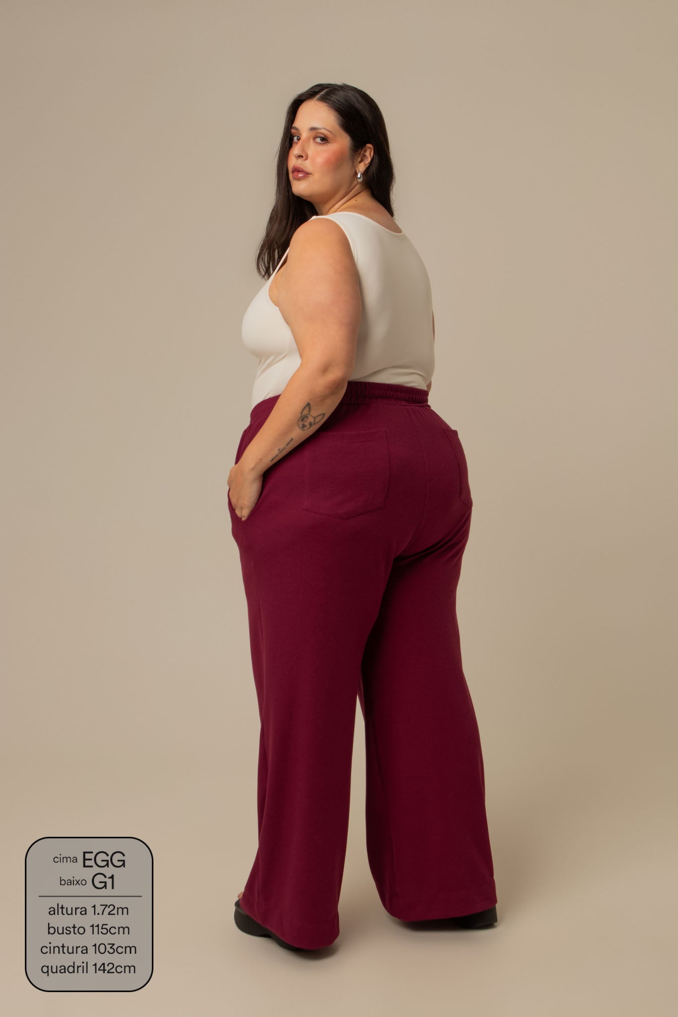 calça comfy clássica | calça waffle reta confortável