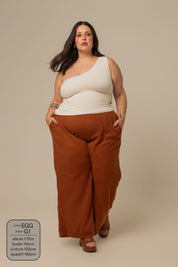 calça comfy clássica | calça waffle reta confortável