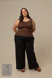 calça comfy clássica | calça waffle reta confortável
