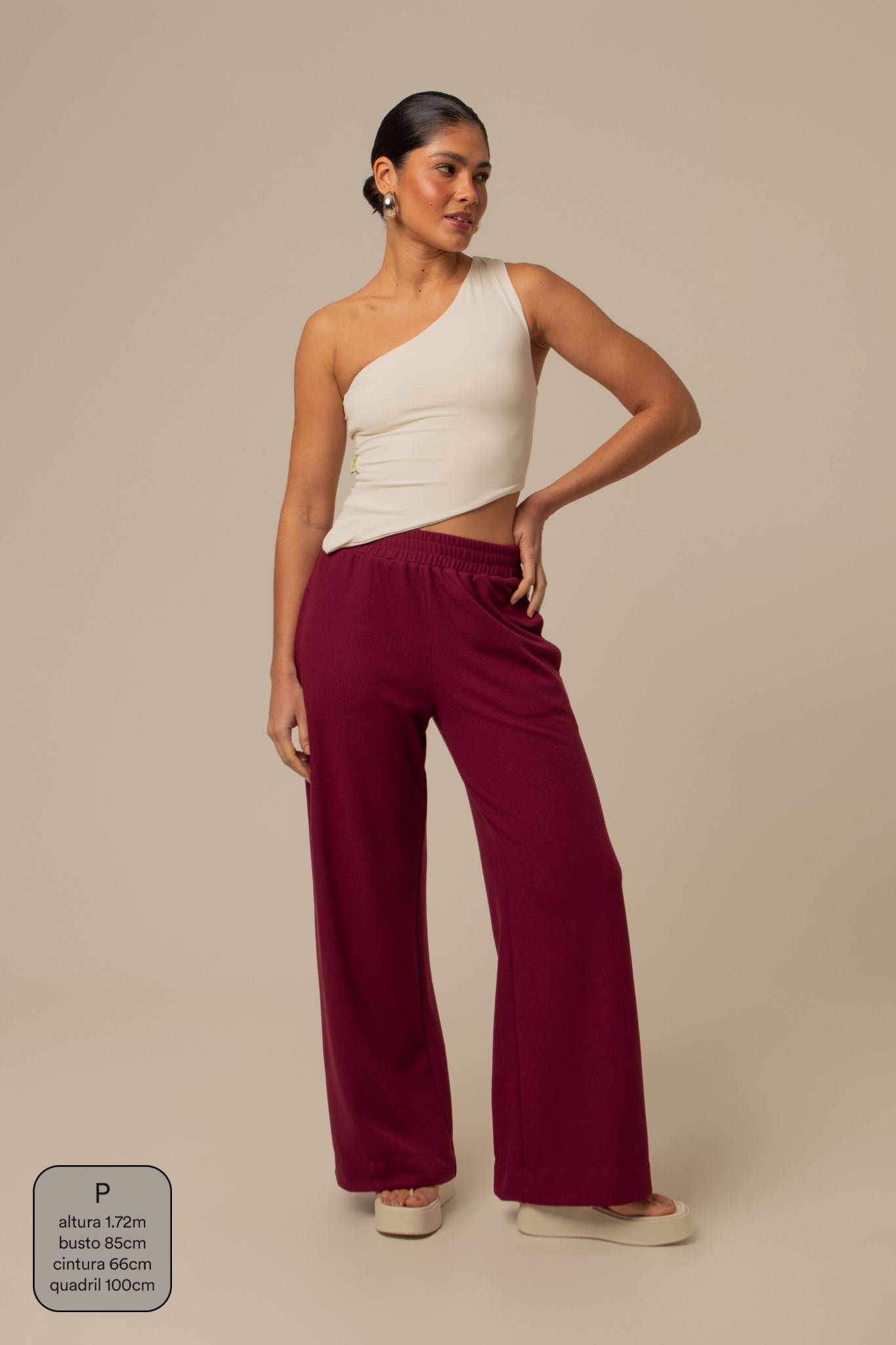 calça comfy clássica | calça waffle reta confortável