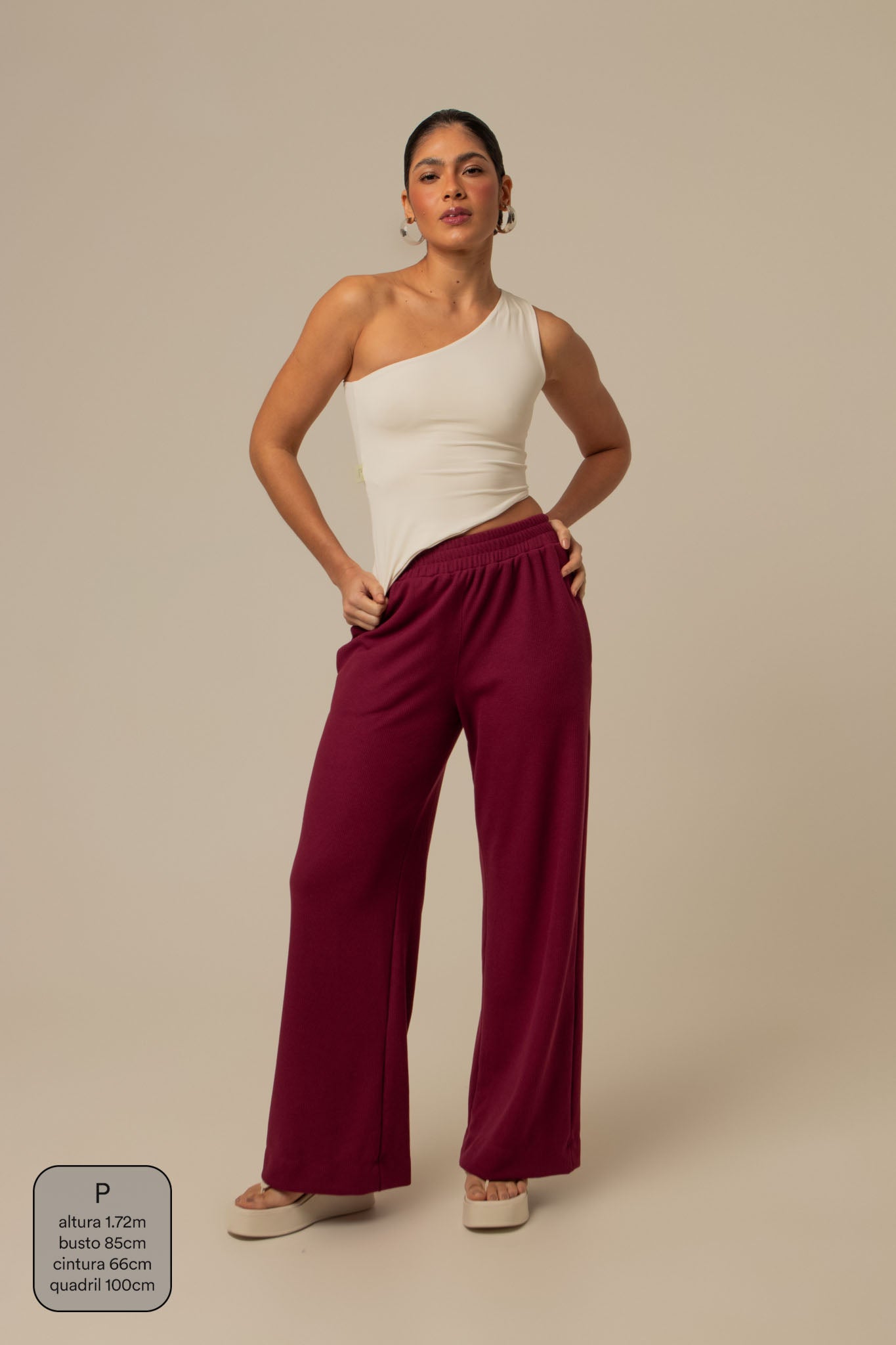 calça comfy clássica | calça waffle reta confortável