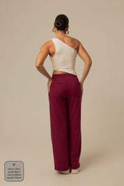 calça comfy clássica | calça waffle reta confortável