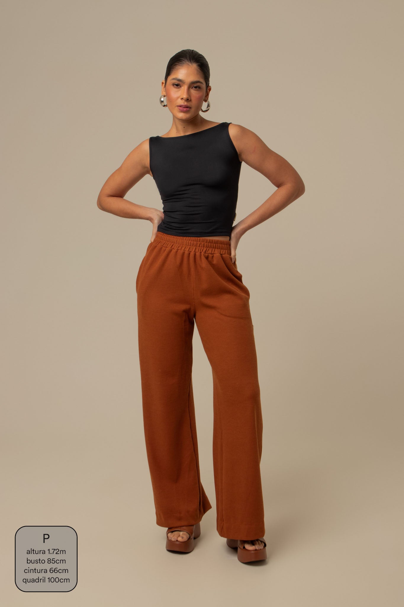 calça comfy clássica | calça waffle reta confortável
