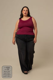 calça jeans ajustável wide midnight black