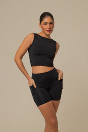 short compress gym babe | short fitness com bolsos