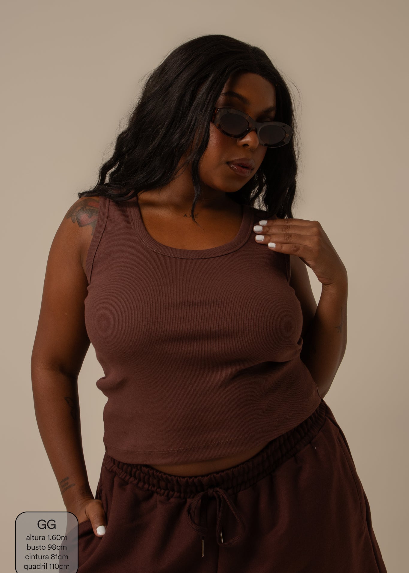 regata canelada de algodão