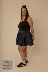 mini saia shorts plissada chefa