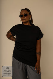 blusa assimétrica manguinha chefa
