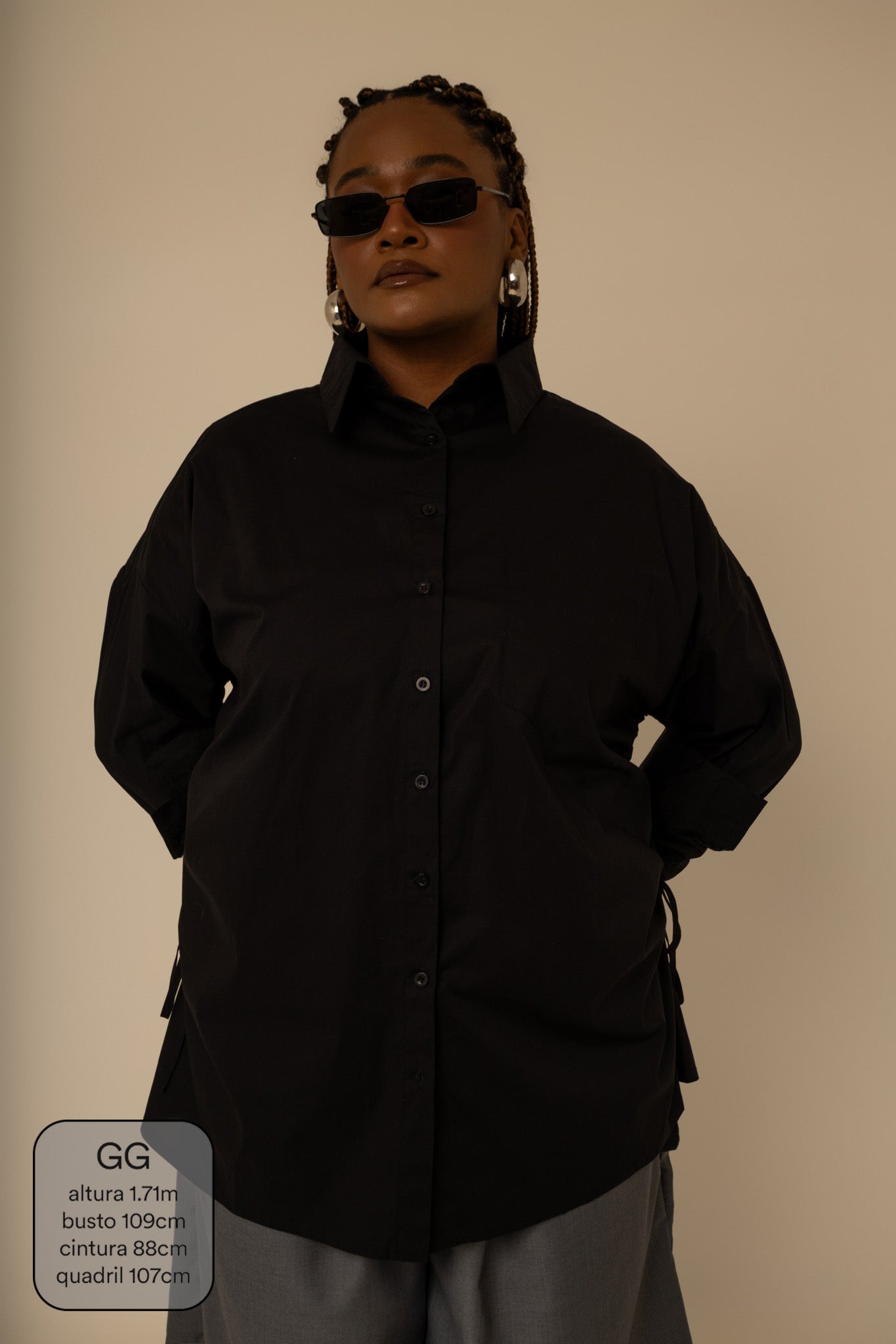 camisa laço chefa | camisa de algodão ajustável