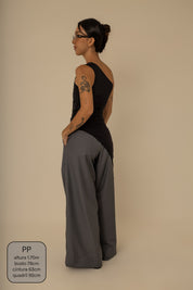 blusa assimétrica longa chefa