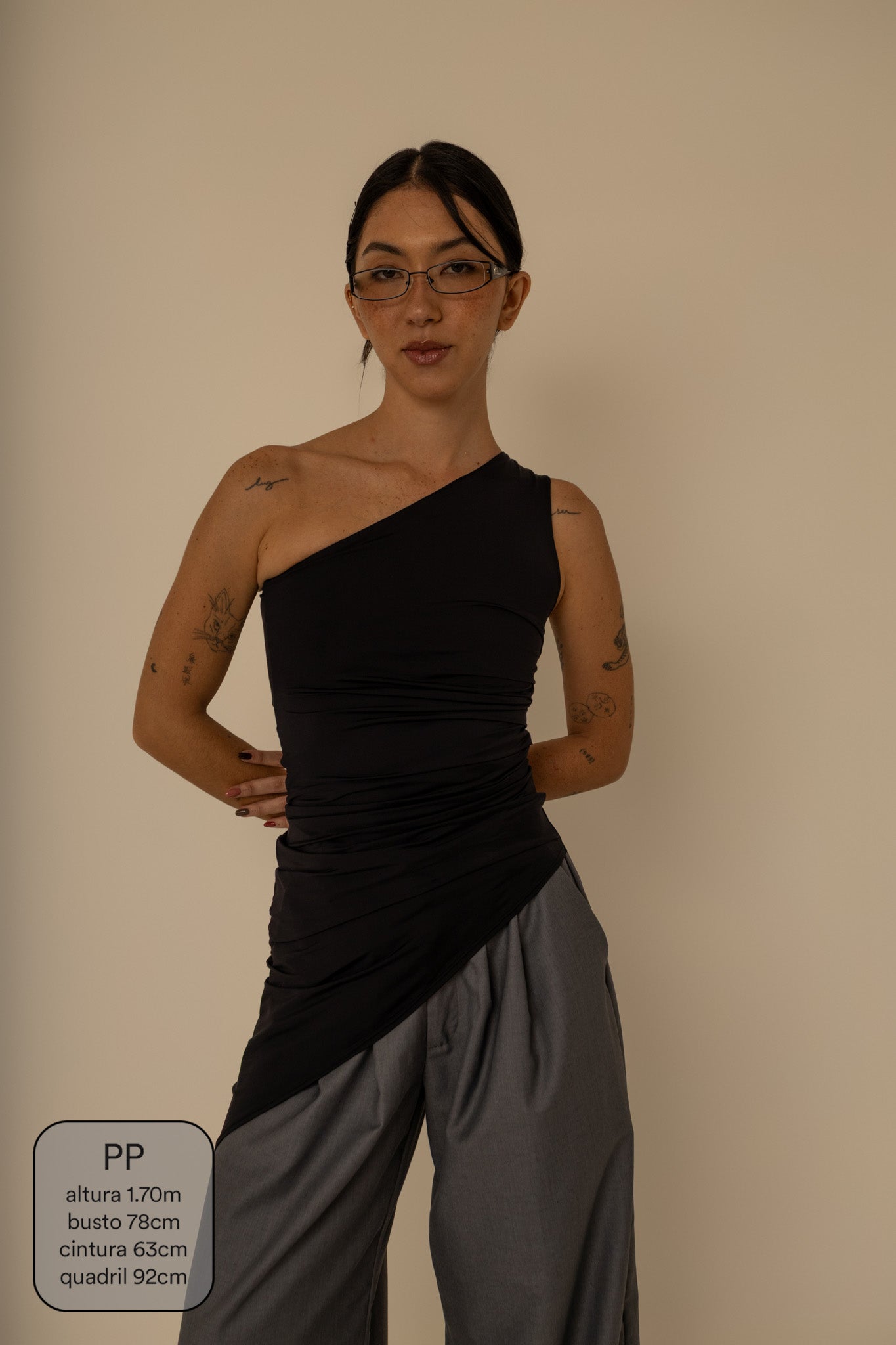 blusa assimétrica longa chefa