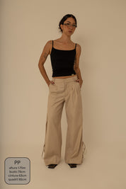 calça laço | calça alfaiataria com amarração na barra
