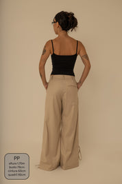 calça laço | calça alfaiataria com amarração na barra