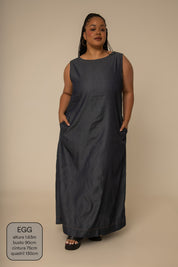 vestido sossego longo jeans