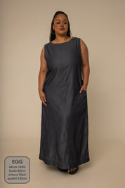 vestido sossego longo jeans