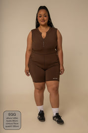 macaquinho zíper gym babe