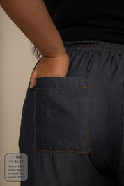 calça jeans levinha wide indigo blue