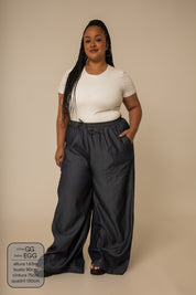 calça jeans levinha wide indigo blue