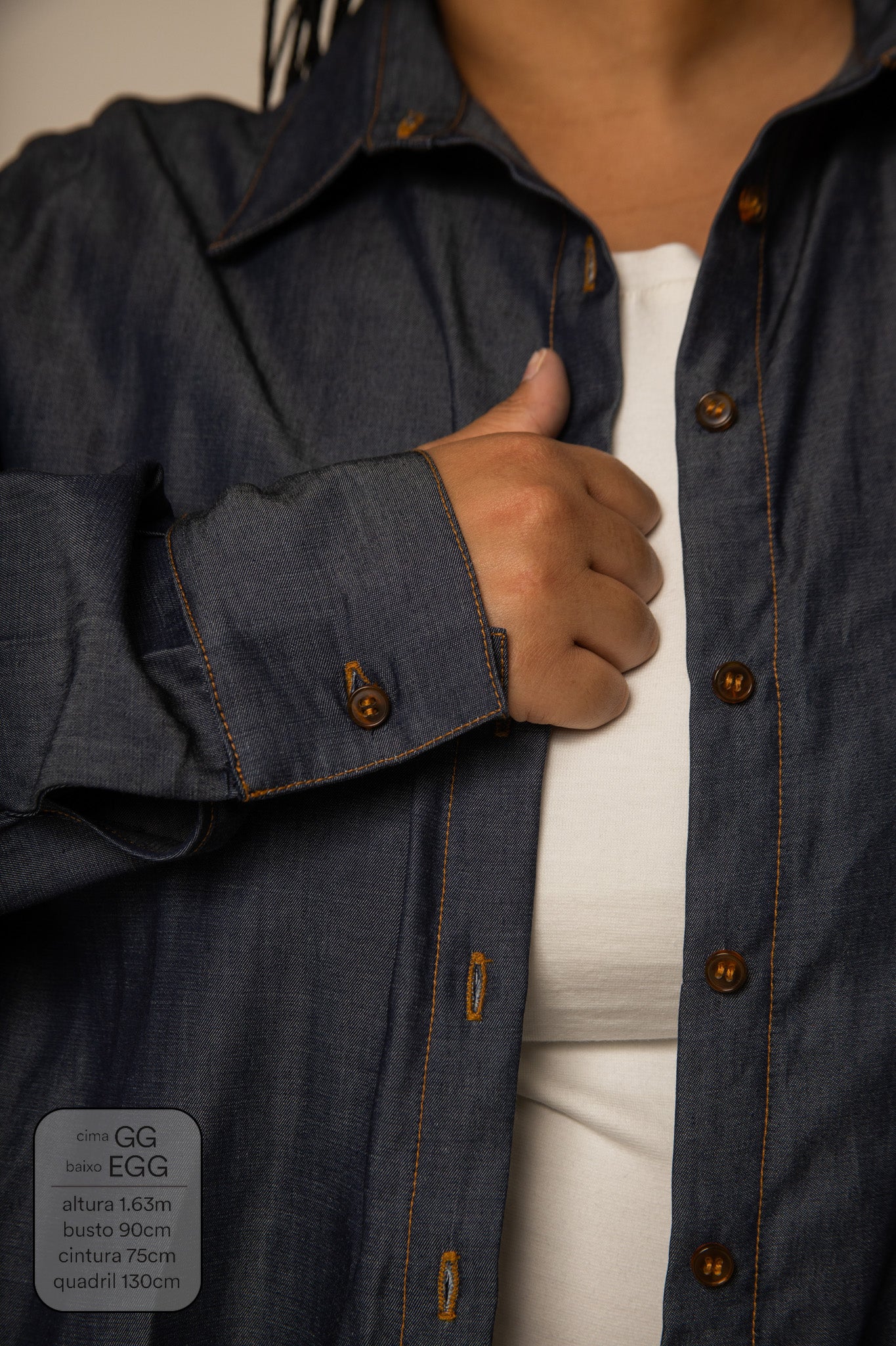 camisa jeans levinha oversized