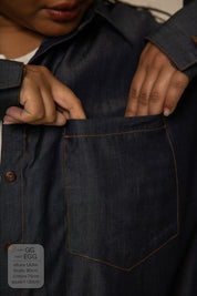 camisa jeans levinha oversized