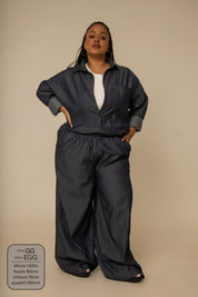 camisa jeans levinha oversized