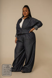 camisa jeans levinha oversized