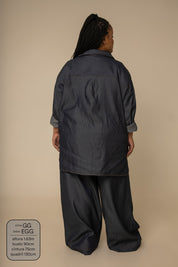 camisa jeans levinha oversized