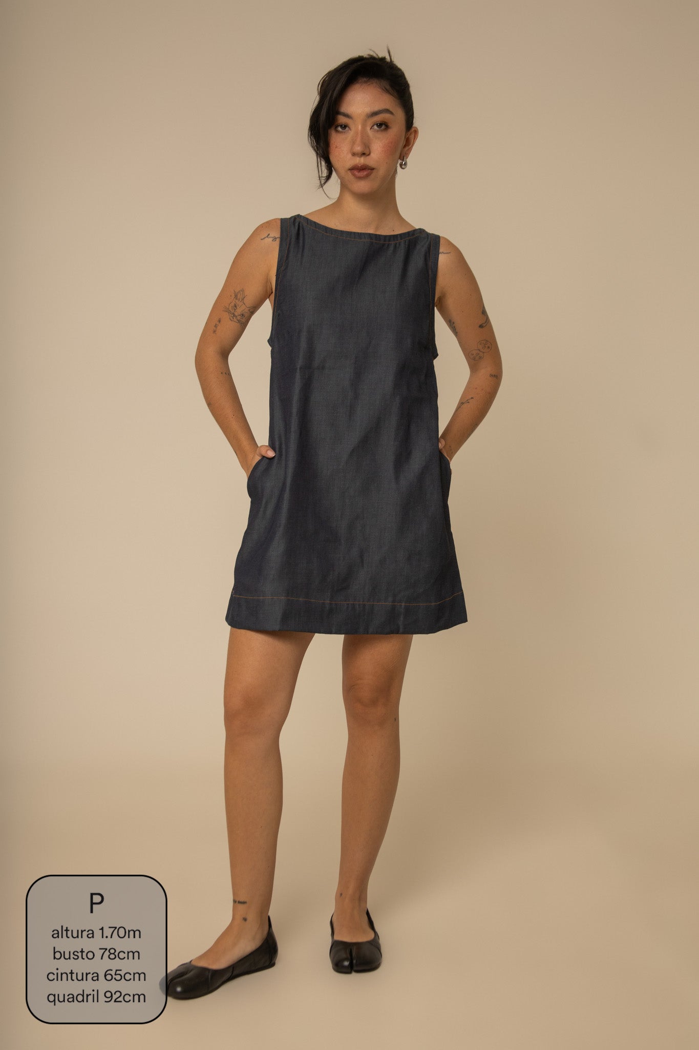 vestido sossego curto jeans