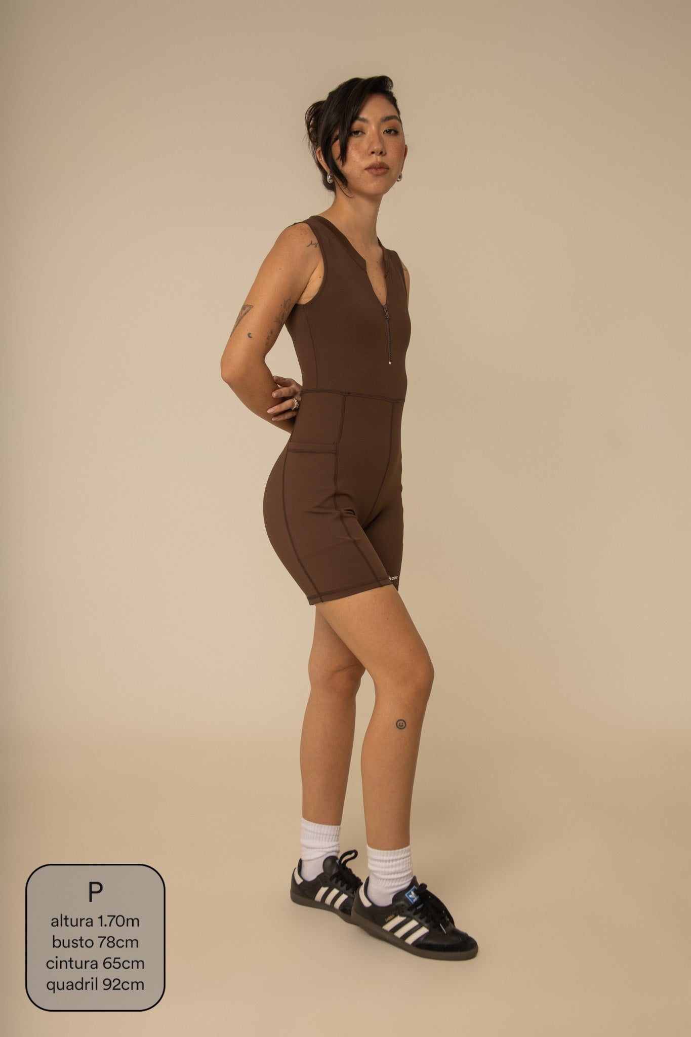 macaquinho zíper gym babe