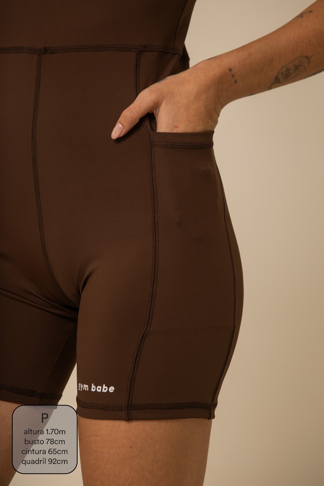 macaquinho zíper gym babe