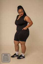 macaquinho zíper gym babe