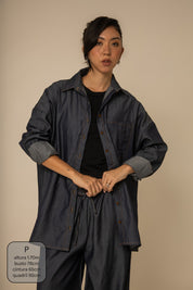 camisa jeans levinha oversized