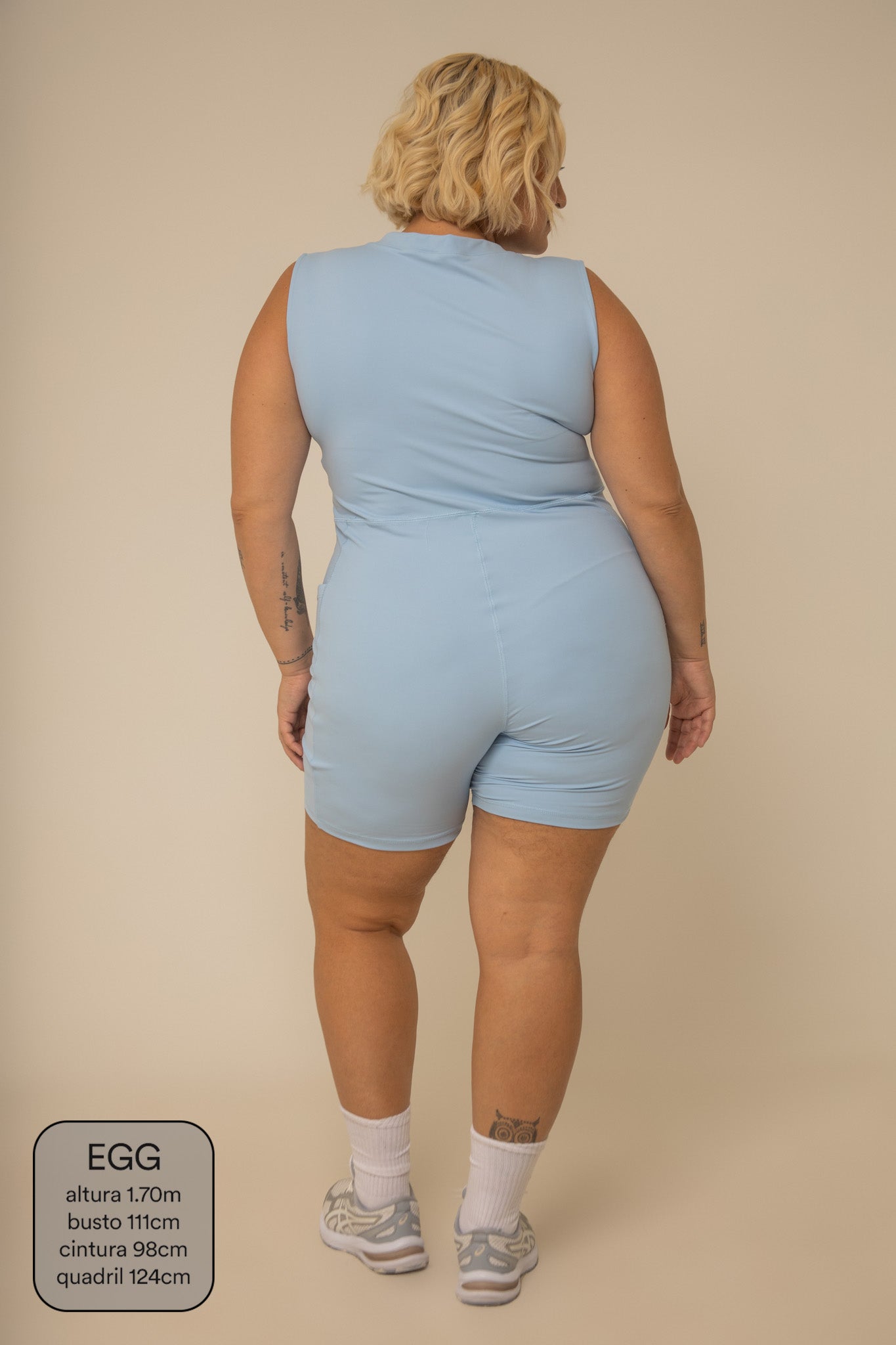 macaquinho zíper gym babe