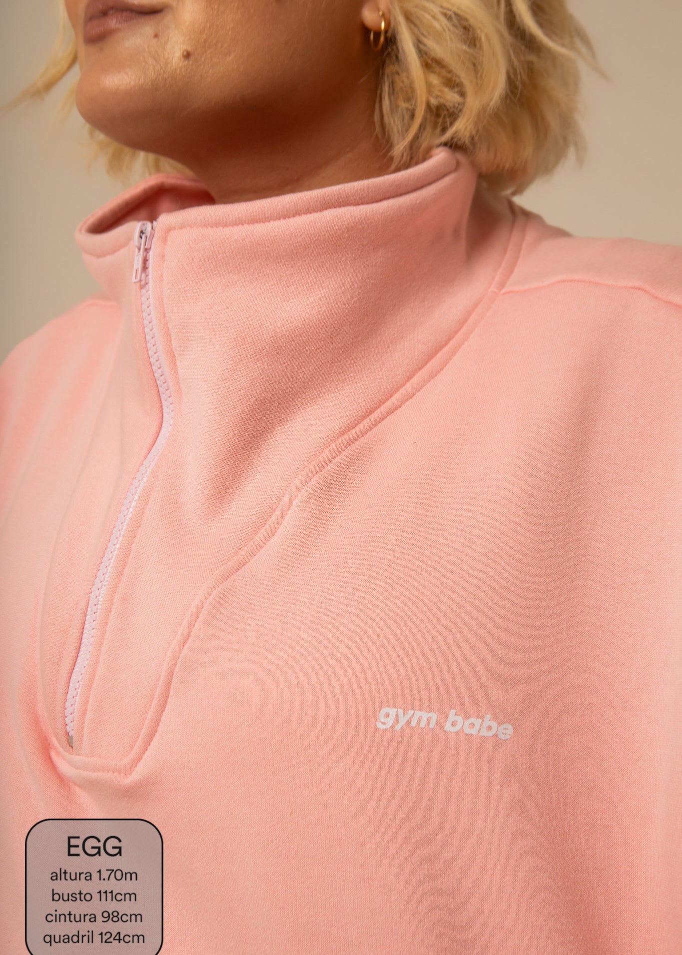 moletom gym babe | casaco gola alta