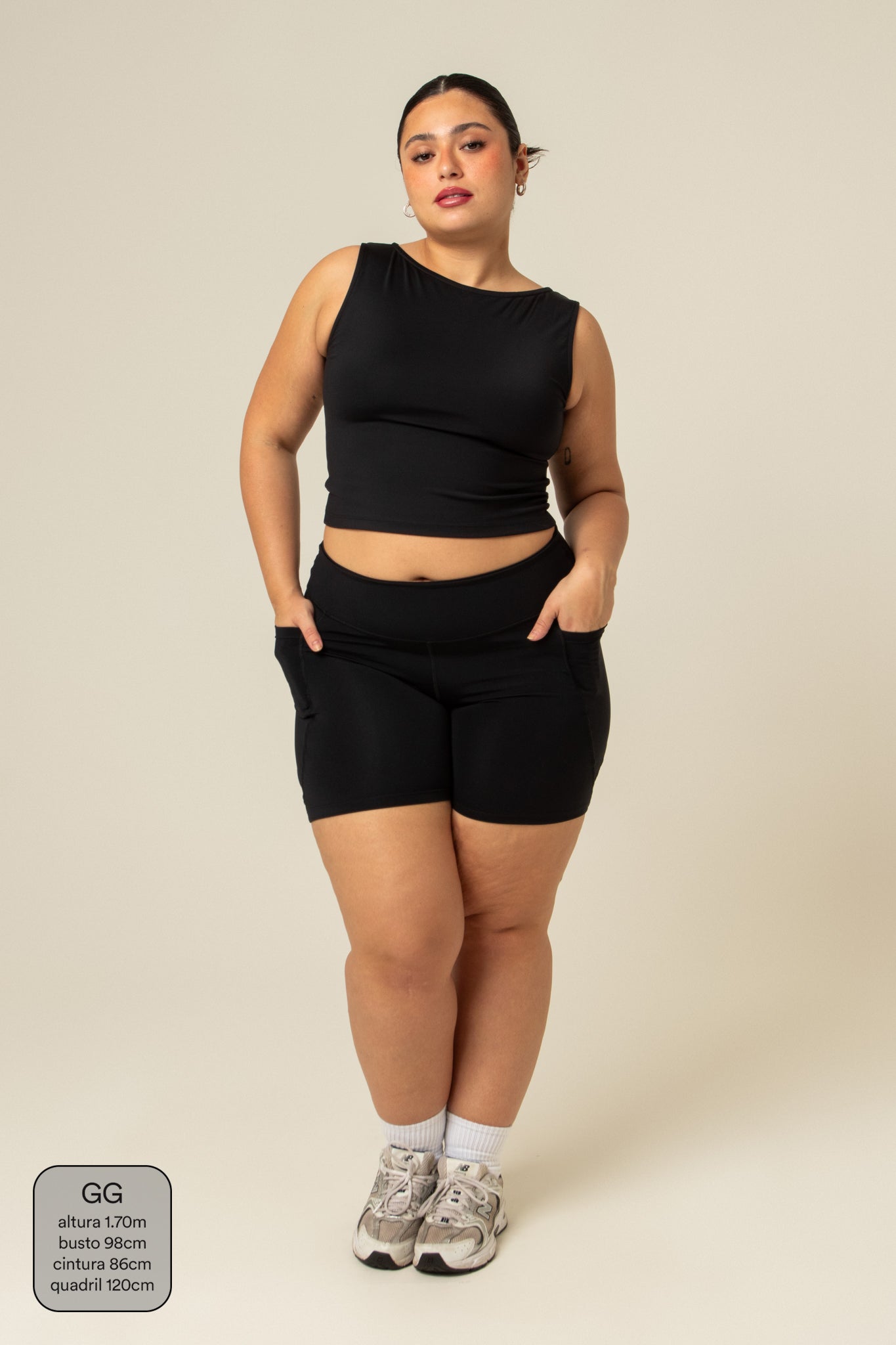 short compress gym babe | short fitness com bolsos