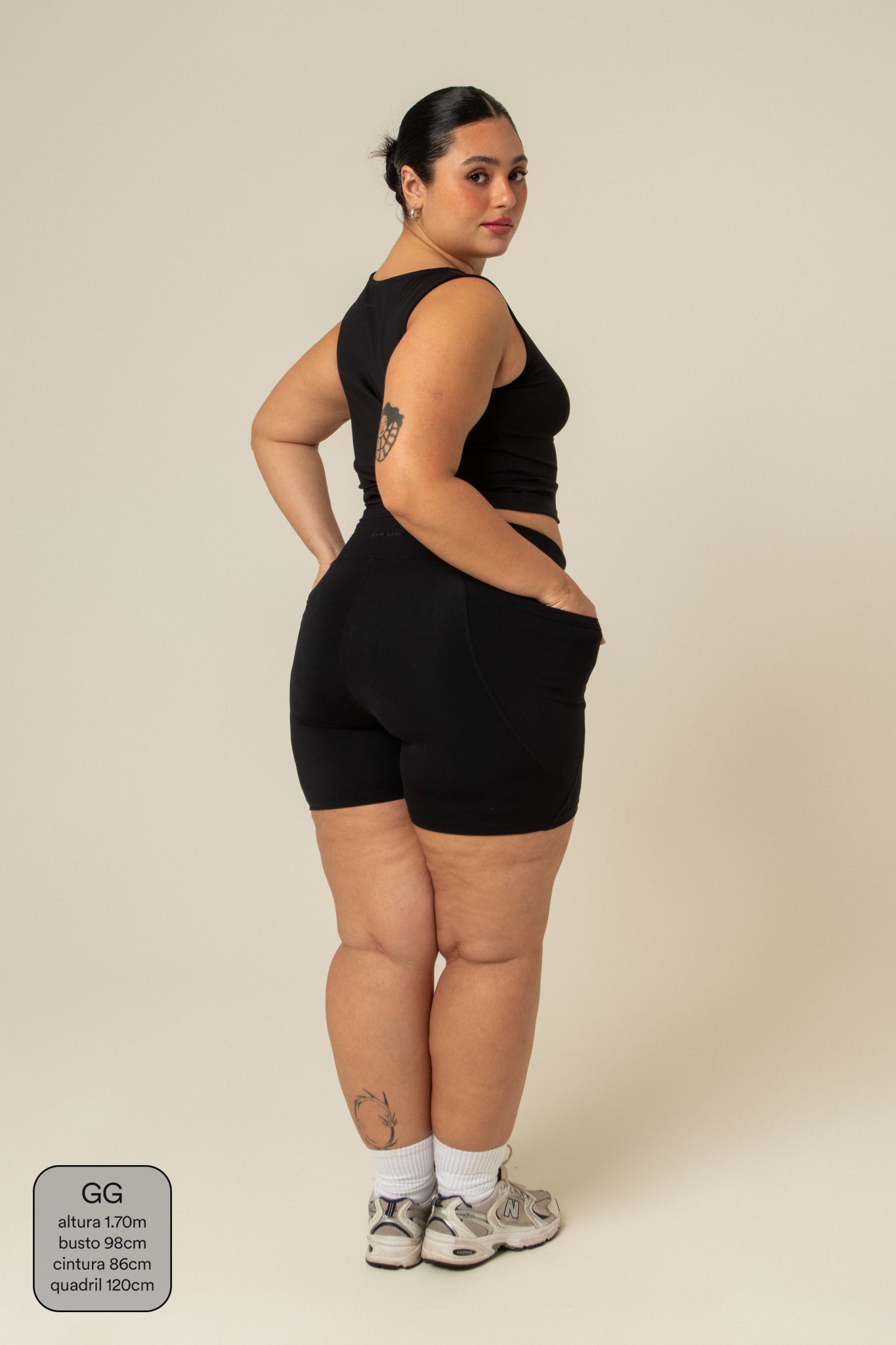 short compress gym babe | short fitness com bolsos