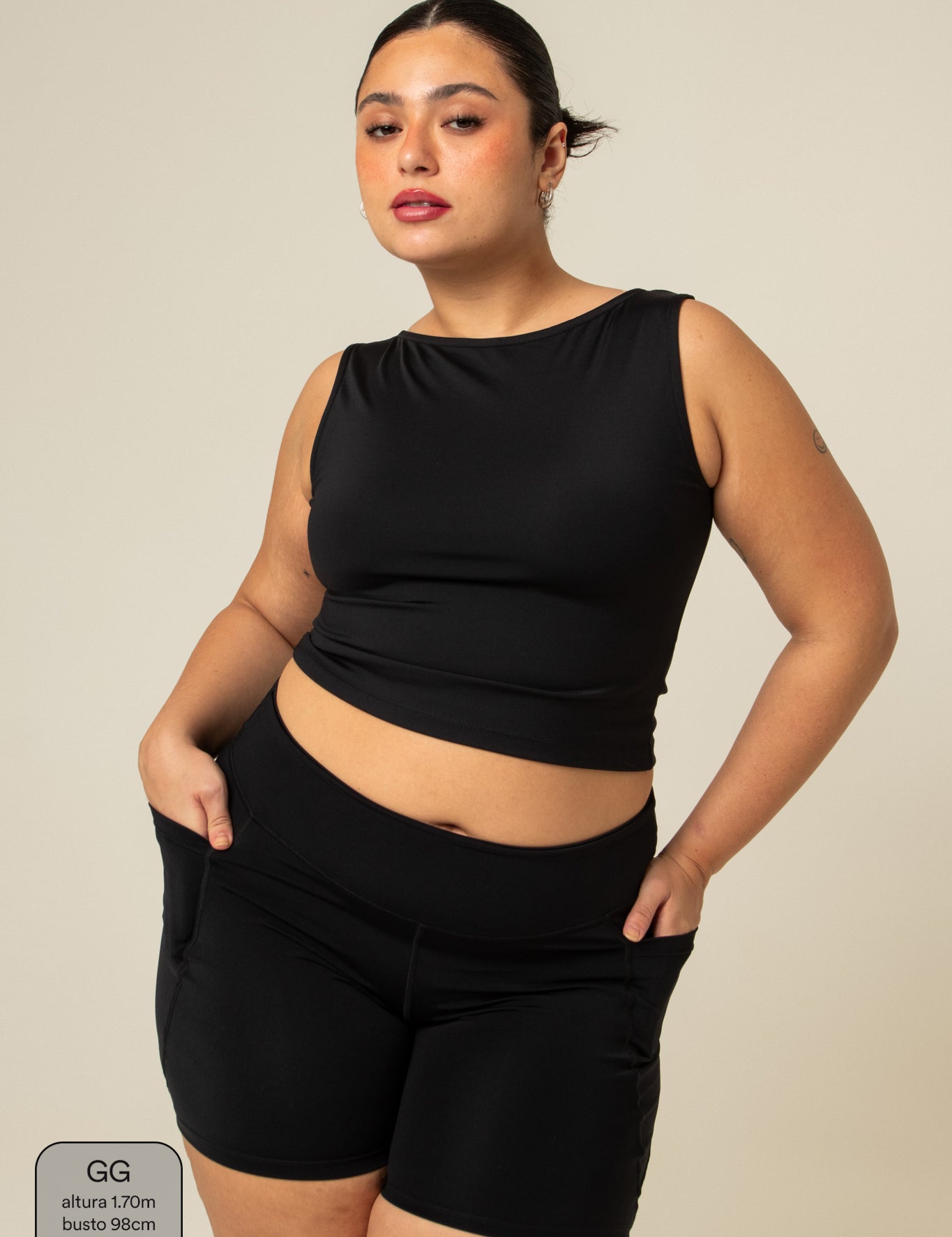 short compress gym babe | short fitness com bolsos