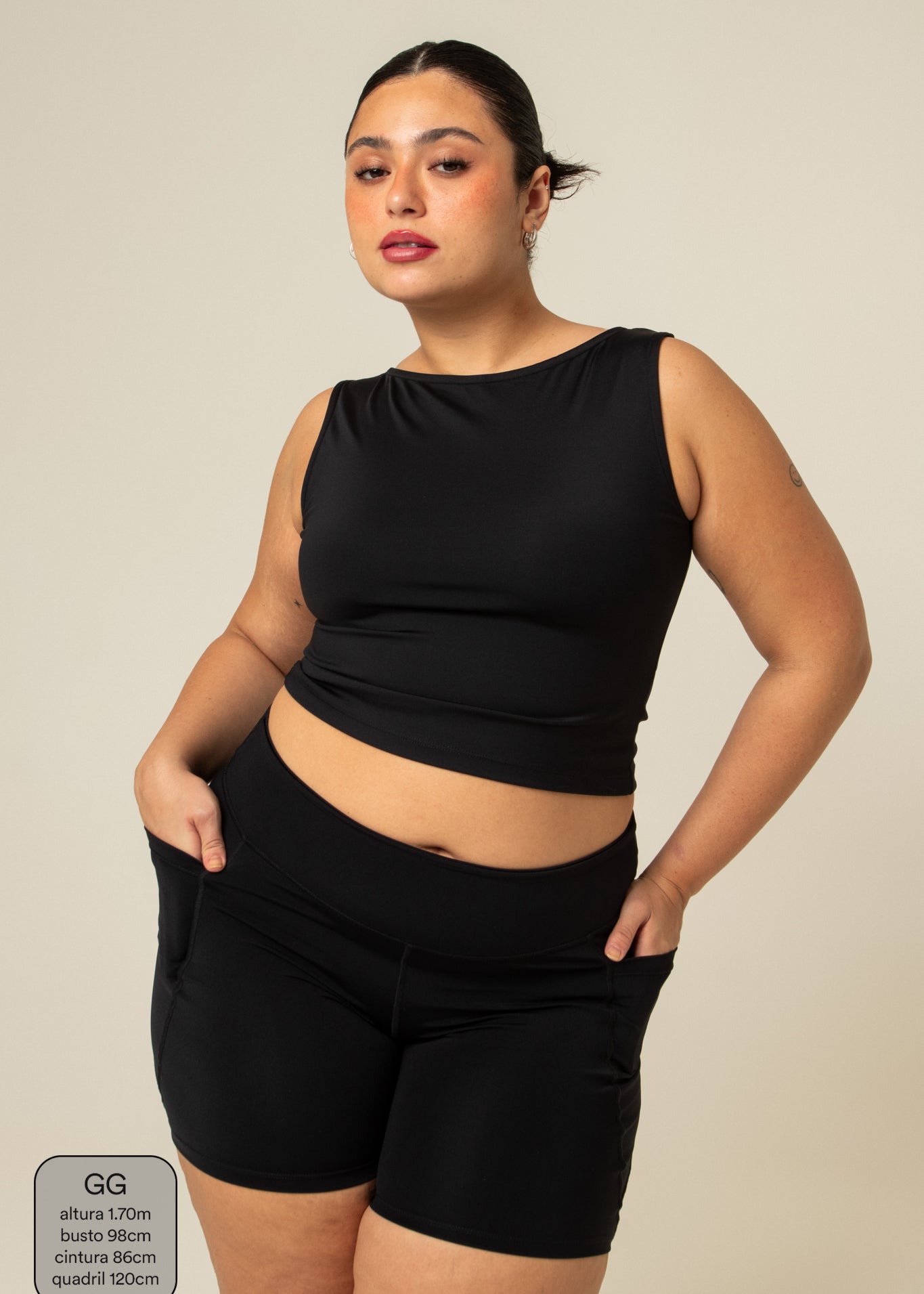 short compress gym babe | short fitness com bolsos