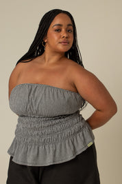 blusa rancho | blusa sem alças lastex