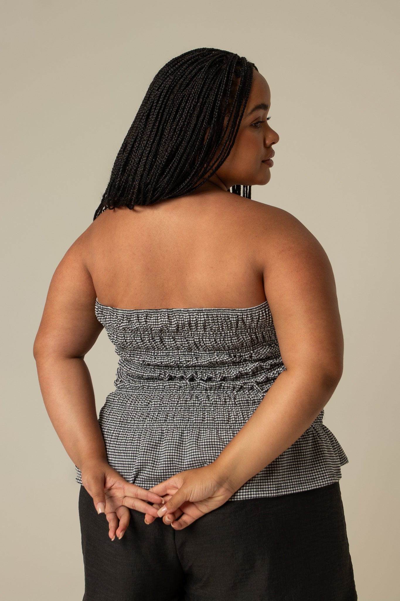 blusa rancho | blusa sem alças lastex