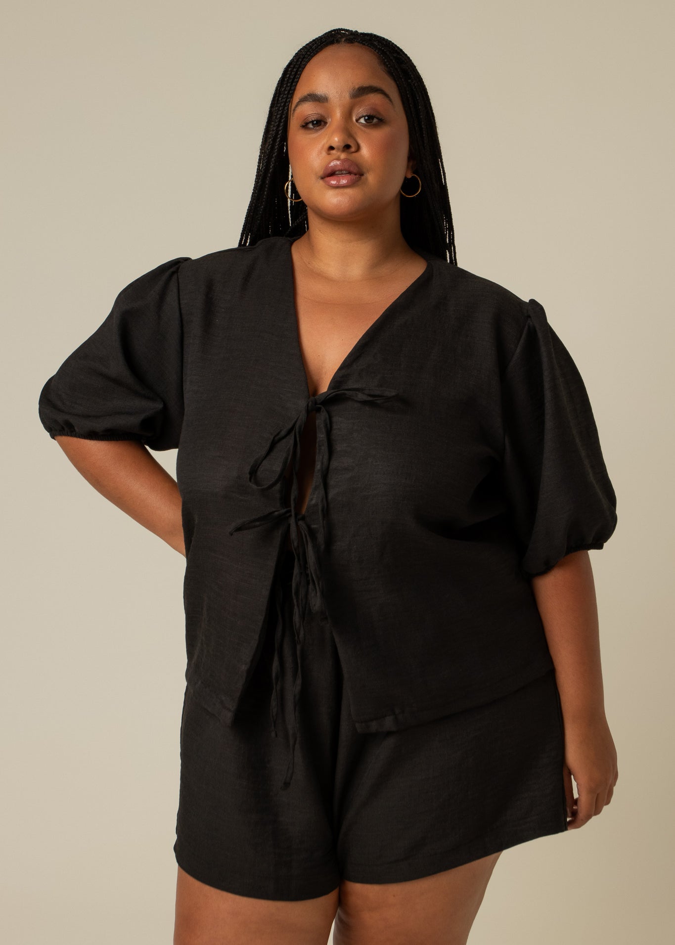 blusa sossego | blusa de lacinho com manga bufante