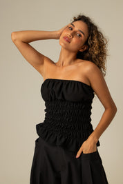 blusa rancho | blusa sem alças lastex