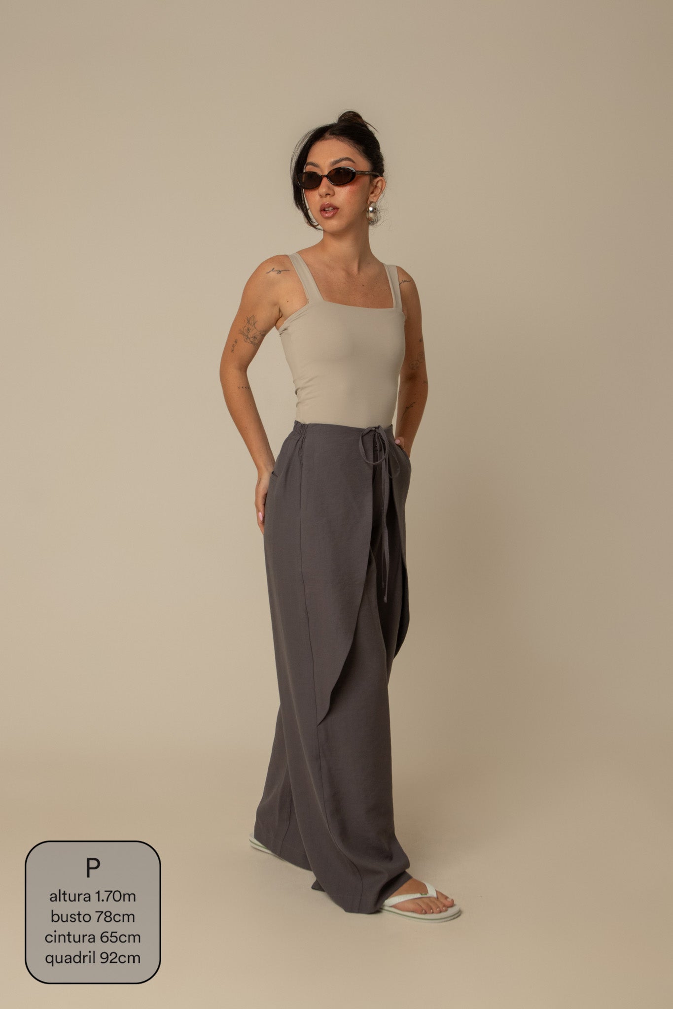 calça guapa | calça alfaiataria amarração